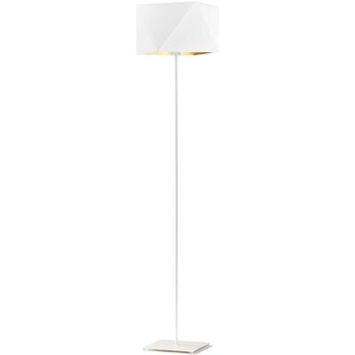 LYSNE - ANKARA GOLD - Biały - złote wnętrze - Lampa podłogowa LYSNE - ANKARA GOLD - Biały - złote wnętrze - Lampa podłogowa