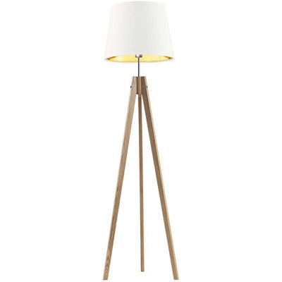 LYSNE, lampa podłogowa ARUBA GOLD, biały ze złotym wnętrzem LYSNE, lampa podłogowa ARUBA GOLD, biały ze złotym wnętrzem