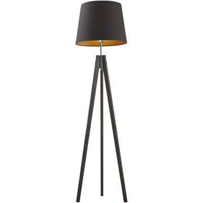 LYSNE, lampa podłogowa ARUBA GOLD, czarny ze złotym wnętrzem LYSNE, lampa podłogowa ARUBA GOLD, czarny ze złotym wnętrzem