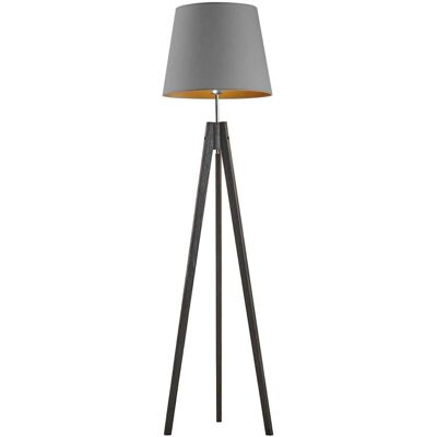LYSNE, lampa podłogowa ARUBA GOLD, szary stalowy ze złotym wnętrzem LYSNE, lampa podłogowa ARUBA GOLD, szary stalowy ze złotym wnętrzem