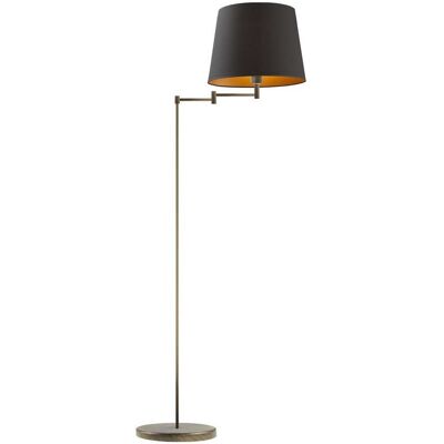 LYSNE, lampa podłogowa ASTI GOLD, czarny ze złotym wnętrzem LYSNE, lampa podłogowa ASTI GOLD, czarny ze złotym wnętrzem