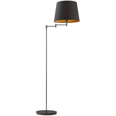LYSNE, lampa podłogowa ASTI GOLD, czarny ze złotym wnętrzem LYSNE, lampa podłogowa ASTI GOLD, czarny ze złotym wnętrzem