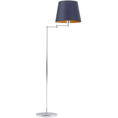 LYSNE, lampa podłogowa ASTI GOLD, granatowy ze złotym wnętrzem LYSNE, lampa podłogowa ASTI GOLD, granatowy ze złotym wnętrzem