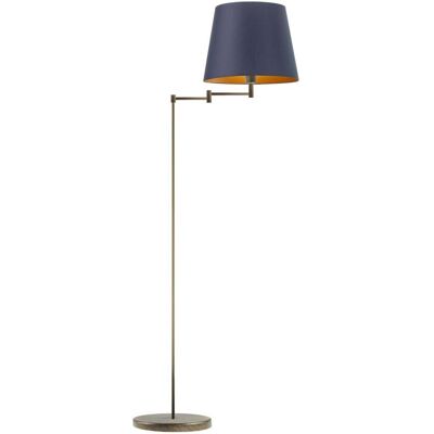LYSNE, lampa podłogowa ASTI GOLD, granatowy ze złotym wnętrzem LYSNE, lampa podłogowa ASTI GOLD, granatowy ze złotym wnętrzem