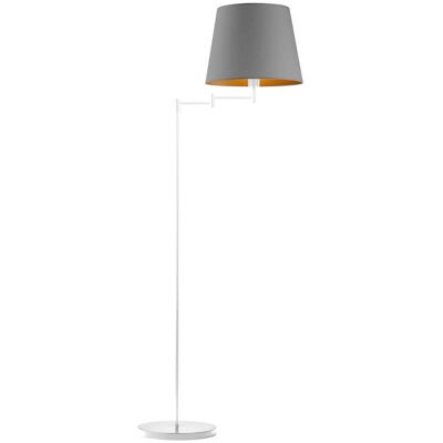 LYSNE, lampa podłogowa ASTI GOLD, szary stalowy ze złotym wnętrzem LYSNE, lampa podłogowa ASTI GOLD, szary stalowy ze złotym wnętrzem