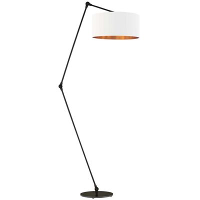 LYSNE, lampa podłogowa BARI GOLD, biały ze złotym wnętrzem LYSNE, lampa podłogowa BARI GOLD, biały ze złotym wnętrzem