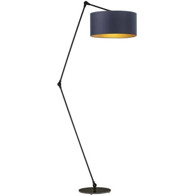LYSNE, lampa podłogowa BARI GOLD, granatowy ze złotym wnętrzem LYSNE, lampa podłogowa BARI GOLD, granatowy ze złotym wnętrzem