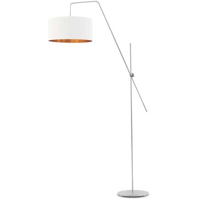 LYSNE, lampa podłogowa BILBAO, biały ze złotym wnętrzem LYSNE, lampa podłogowa BILBAO, biały ze złotym wnętrzem