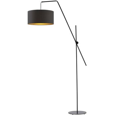 LYSNE, lampa podłogowa BILBAO, czarny ze złotym wnętrzem LYSNE, lampa podłogowa BILBAO, czarny ze złotym wnętrzem