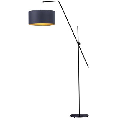 LYSNE, lampa podłogowa BILBAO, granatowy ze złotym wnętrzem LYSNE, lampa podłogowa BILBAO, granatowy ze złotym wnętrzem