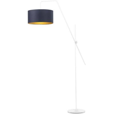 LYSNE, lampa podłogowa BILBAO, granatowy ze złotym wnętrzem LYSNE, lampa podłogowa BILBAO, granatowy ze złotym wnętrzem