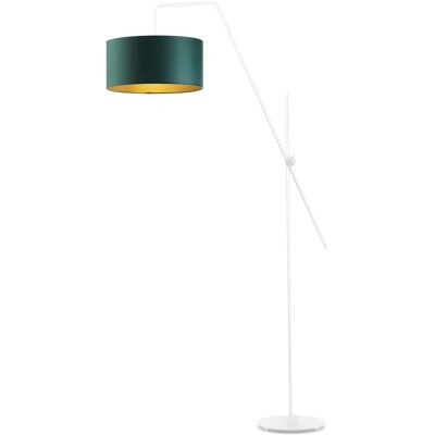 LYSNE, lampa podłogowa BILBAO, zieleń butelkowa ze złotym wnętrzem LYSNE, lampa podłogowa BILBAO, zieleń butelkowa ze złotym wnętrzem