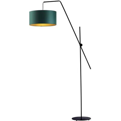 LYSNE, lampa podłogowa BILBAO, zieleń butelkowa ze złotym wnętrzem LYSNE, lampa podłogowa BILBAO, zieleń butelkowa ze złotym wnętrzem