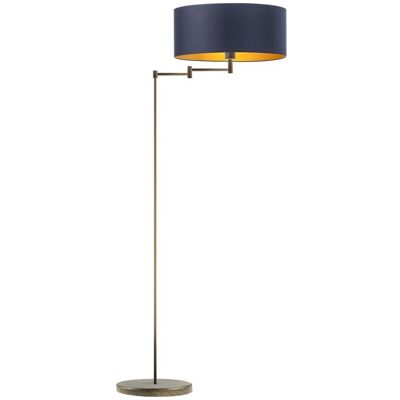 LYSNE, lampa podłogowa CANCUN GOLD granatowy ze złotym wnętrzem LYSNE, lampa podłogowa CANCUN GOLD granatowy ze złotym wnętrzem