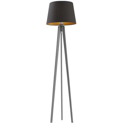 LYSNE, lampa podłogowa CURACAO GOLD, czarny ze złotym wnętrzem LYSNE, lampa podłogowa CURACAO GOLD, czarny ze złotym wnętrzem