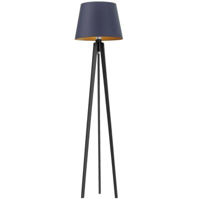 LYSNE, lampa podłogowa CURACAO GOLD, granatowy ze złotym wnętrzem LYSNE, lampa podłogowa CURACAO GOLD, granatowy ze złotym wnętrzem