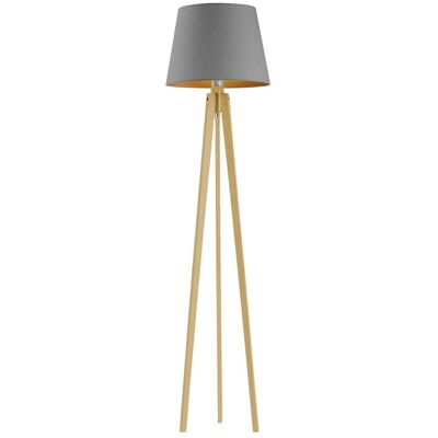 LYSNE, lampa podłogowa CURACAO GOLD, szary stalowy ze złotym wnętrzem LYSNE, lampa podłogowa CURACAO GOLD, szary stalowy ze złotym wnętrzem