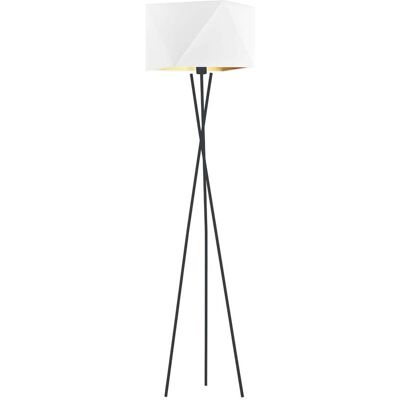 LYSNE, lampa podłogowa DAKAR, biały ze złotym wnętrzem LYSNE, lampa podłogowa DAKAR, biały ze złotym wnętrzem