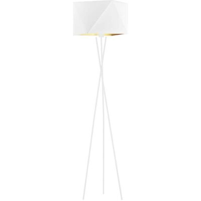 LYSNE, lampa podłogowa DAKAR, biały ze złotym wnętrzem LYSNE, lampa podłogowa DAKAR, biały ze złotym wnętrzem