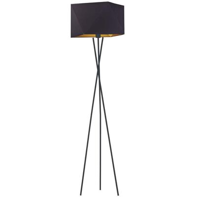 LYSNE, lampa podłogowa DAKAR, czarny ze złotym wnętrzem LYSNE, lampa podłogowa DAKAR, czarny ze złotym wnętrzem