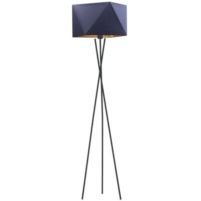 LYSNE, lampa podłogowa DAKAR, granatowy ze złotym wnętrzem LYSNE, lampa podłogowa DAKAR, granatowy ze złotym wnętrzem