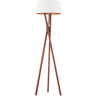 LYSNE, lampa podłogowa ELX, biały ze złotym wnętrzem LYSNE, lampa podłogowa ELX, biały ze złotym wnętrzem