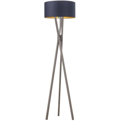 LYSNE, lampa podłogowa ELX, granatowy ze złotym wnętrzem LYSNE, lampa podłogowa ELX, granatowy ze złotym wnętrzem