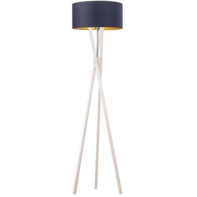 LYSNE, lampa podłogowa ELX, granatowy ze złotym wnętrzem LYSNE, lampa podłogowa ELX, granatowy ze złotym wnętrzem