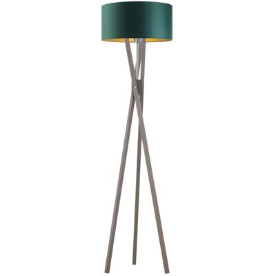 LYSNE, lampa podłogowa ELX, zieleń butelkowa ze złotym wnętrzem LYSNE, lampa podłogowa ELX, zieleń butelkowa ze złotym wnętrzem