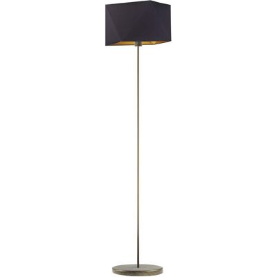 LYSNE, lampa podłogowa FIDŻI GOLD, czarny ze złotym wnętrzem LYSNE, lampa podłogowa FIDŻI GOLD, czarny ze złotym wnętrzem