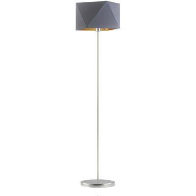 LYSNE, lampa podłogowa FIDŻI GOLD, szary stalowy ze złotym wnętrzem LYSNE, lampa podłogowa FIDŻI GOLD, szary stalowy ze złotym wnętrzem