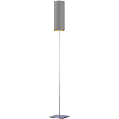 LYSNE, lampa podłogowa FLORENCJA GOLD, szary stalowy ze złotym wnętrzem LYSNE, lampa podłogowa FLORENCJA GOLD, szary stalowy ze złotym wnętrzem
