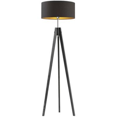 LYSNE, lampa podłogowa HAITI GOLD, czarny ze złotym wnętrzem LYSNE, lampa podłogowa HAITI GOLD, czarny ze złotym wnętrzem