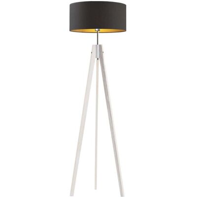 LYSNE, lampa podłogowa HAITI GOLD, czarny ze złotym wnętrzem LYSNE, lampa podłogowa HAITI GOLD, czarny ze złotym wnętrzem
