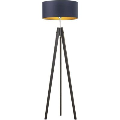 LYSNE, lampa podłogowa HAITI GOLD, granatowy ze złotym wnętrzem LYSNE, lampa podłogowa HAITI GOLD, granatowy ze złotym wnętrzem