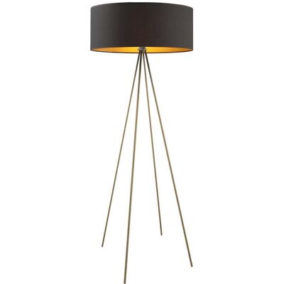 LYSNE, lampa podłogowa IBIZA GOLD, czarny ze złotym wnętrzem LYSNE, lampa podłogowa IBIZA GOLD, czarny ze złotym wnętrzem