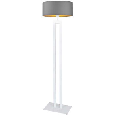 LYSNE, lampa podłogowa KALIFORNIA GOLD, szary stalowy ze złotym wnętrzem LYSNE, lampa podłogowa KALIFORNIA GOLD, szary stalowy ze złotym wnętrzem