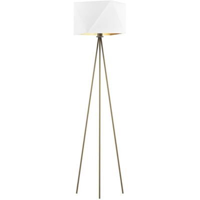 LYSNE, lampa podłogowa KANTON GOLD, biały ze złotym wnętrzem LYSNE, lampa podłogowa KANTON GOLD, biały ze złotym wnętrzem