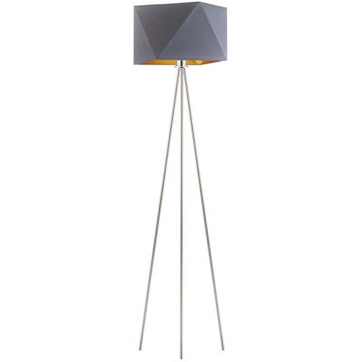LYSNE, lampa podłogowa KANTON GOLD, szary stalowy ze złotym wnętrzem LYSNE, lampa podłogowa KANTON GOLD, szary stalowy ze złotym wnętrzem