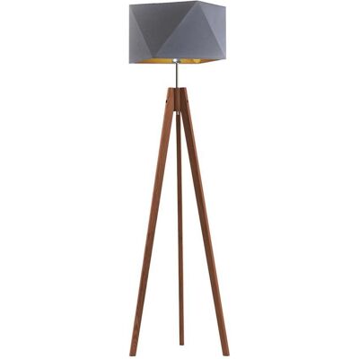 LYSNE, lampa podłogowa LAGOS, szary stalowy ze złotym wnętrzem LYSNE, lampa podłogowa LAGOS, szary stalowy ze złotym wnętrzem