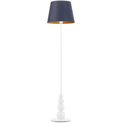 LYSNE, lampa podłogowa LIZBONA GOLD, granatowy ze złotym wnętrzem LYSNE, lampa podłogowa LIZBONA GOLD, granatowy ze złotym wnętrzem
