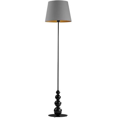 LYSNE, lampa podłogowa LIZBONA GOLD, szary stalowy ze złotym wnętrzem LYSNE, lampa podłogowa LIZBONA GOLD, szary stalowy ze złotym wnętrzem