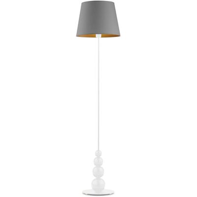 LYSNE, lampa podłogowa LIZBONA GOLD, szary stalowy ze złotym wnętrzem LYSNE, lampa podłogowa LIZBONA GOLD, szary stalowy ze złotym wnętrzem
