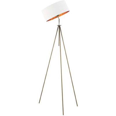 LYSNE, lampa podłogowa MALMO GOLD, biały ze złotym wnętrzem LYSNE, lampa podłogowa MALMO GOLD, biały ze złotym wnętrzem