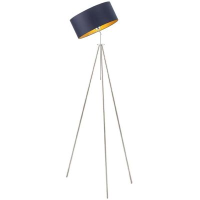 LYSNE, lampa podłogowa MALMO GOLD, granatowy ze złotym wnętrzem LYSNE, lampa podłogowa MALMO GOLD, granatowy ze złotym wnętrzem