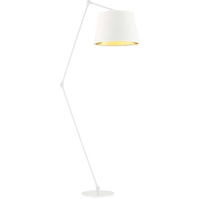 LYSNE, lampa podłogowa MANILA, biały ze złotym wnętrzem LYSNE, lampa podłogowa MANILA, biały ze złotym wnętrzem