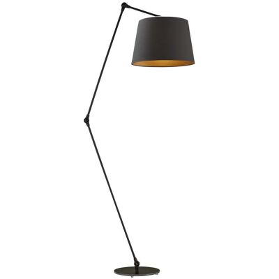 LYSNE, lampa podłogowa MANILA, czarny ze złotym wnętrzem LYSNE, lampa podłogowa MANILA, czarny ze złotym wnętrzem