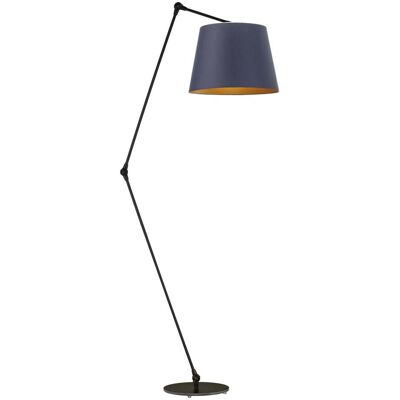 LYSNE, lampa podłogowa MANILA, granatowy ze złotym wnętrzem LYSNE, lampa podłogowa MANILA, granatowy ze złotym wnętrzem