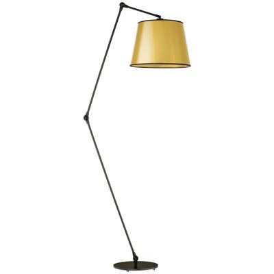 LYSNE, lampa podłogowa Manila Mirror, złoto-czarna LYSNE, lampa podłogowa Manila Mirror, złoto-czarna