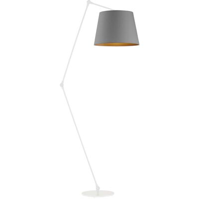 LYSNE, lampa podłogowa MANILA, szary stalowy ze złotym wnętrzem LYSNE, lampa podłogowa MANILA, szary stalowy ze złotym wnętrzem
